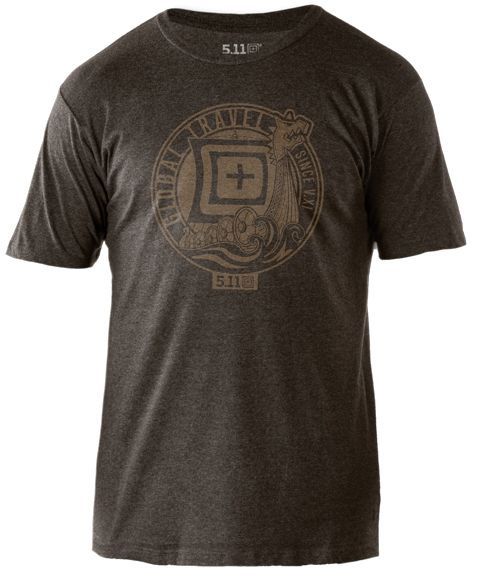 Футболка 5.11 Tactical Global Travel Tee р. XXL [128] Brown Heather