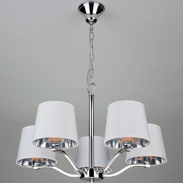 Люстра підвісна Strotskis Felicia 5x40 Вт E14 білий/хром 70073/5 