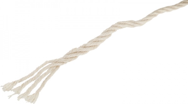 Шнур Радосвіт хлопчатобумажный фитиль 2,8 мм 50 м белый 0,15 кг