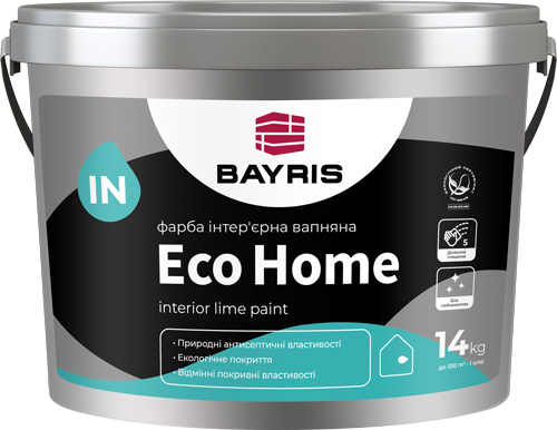 Фарба фасадна вапняна Bayris ECO HOME мат білий 14кг 