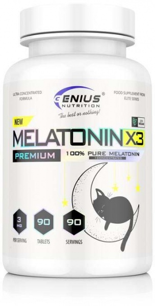 Вітамінно-мінеральний комплекс Genius Nutrition Melatonin-X3 90 шт./уп. 