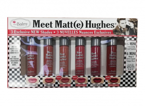 Набір рідких помад theBalm Meet Matt(e) Hughes Mini 6 шт. x 7,2 мл