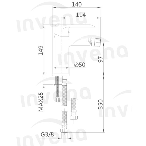 Змішувач для біде Invena хром BB-90-001