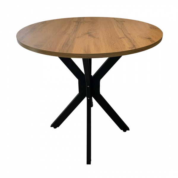 Стол круглый на металлической опоре Waist Дуб Тахо 750х754 мм 