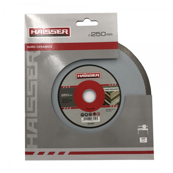 Диск алмазний відрізний Haisser Hurd ceramics 4212624 250x2,2x25,4 108452
