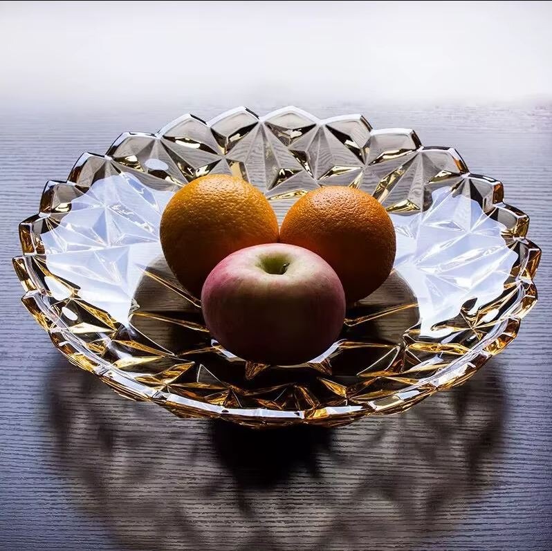 Блюдо сервірувальне Fiora Foggia кругле 32x9 см бурштинове