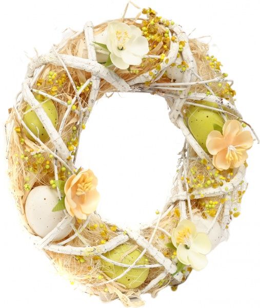 Венок пасхальный с яйцами и цветочками E580470B