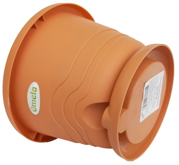 Горщик пластиковий Омела круглий кориця 