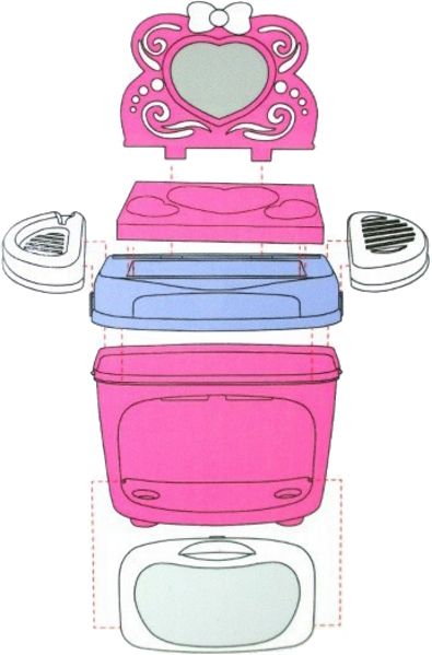 Ігровий набір YESWILL INDUSTRIAL Туалетний стіл N2069 на колесах 6002339