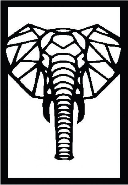 Постер Слон геометрия Posterclub 