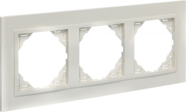 Рамка тримісна Efapel ANIMATO Logus універсальна металік перламутровий 90930 TPP
