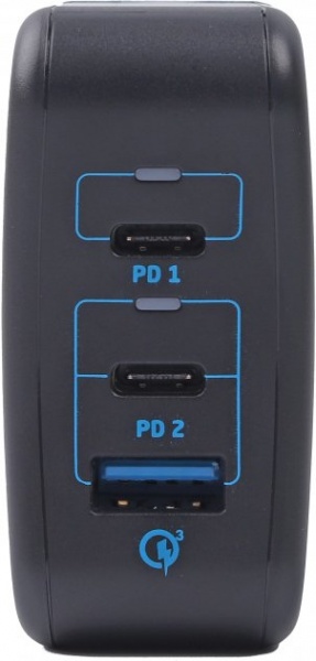 Зарядное устройство Maxxter WC-PD65W-01 2x USB-C 1х USB-A 