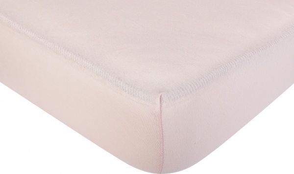 Простынь на резинке трикотажная 180x200 см светло-розовый Durutex 
