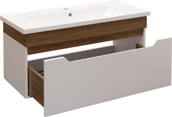 Тумба подвесная Колибри-100-А с умывальником Cosmo 100