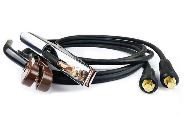 Комплект зварювальних кабелів з електродотримачем та клемою «маса» 300 A 10х2,5 + 2,5 м (10-25) RSZ2310