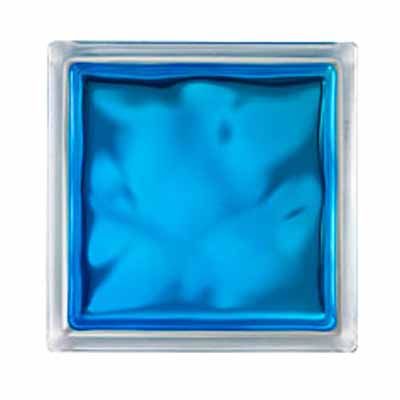 Стеклоблок синий 1908/ВВW 190х190х80 мм