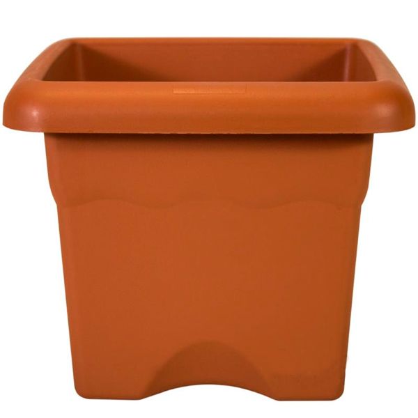 Горщик пластиковий Plastiken Terra Maceta Cuadrada квадратний 14,2л теракот (7726) 