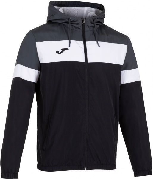 Ветровка Joma CREW IV RAINJACKET BLACK-ANTHRACITE 101576.110 L черный