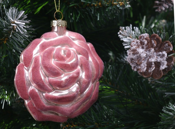 Декорация-подвеска роза 10 см в ассортименте