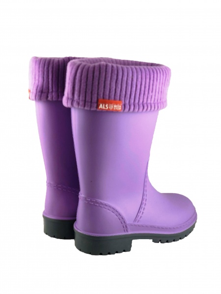 Сапоги резиновые для девочекдетские Alisa Line Win размер 40 серо-сиреневый 