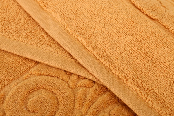 Набір рушників махрових Квіткова вуаль 2 шт гірчичний BILTEX 