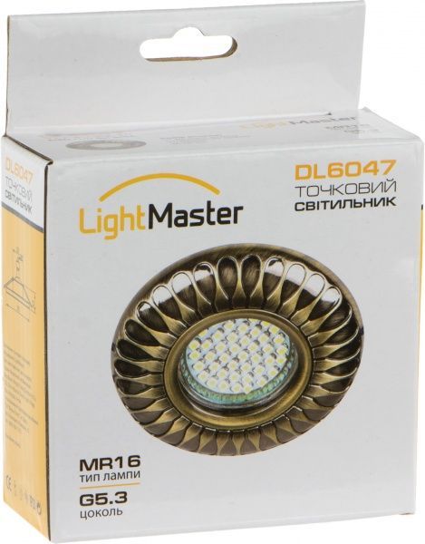 Світильник точковий LightMaster MR16 GU5.3 титан DL6047 титан 
