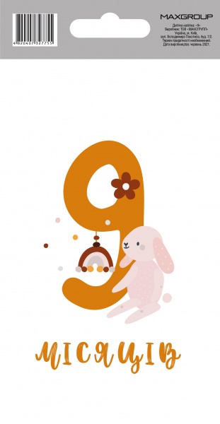 Наклейка MAXGROUP 9 месяцев NM-067