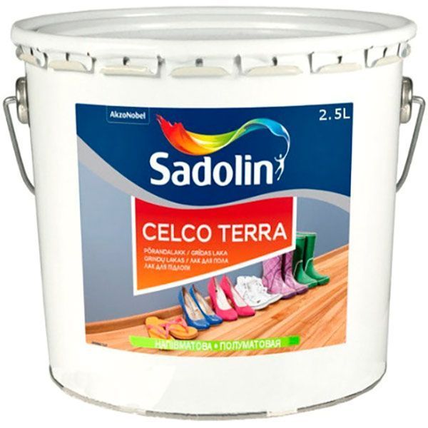 Лак для підлоги CELCO TERRA 20 Sadolin напівмат 2,5 л