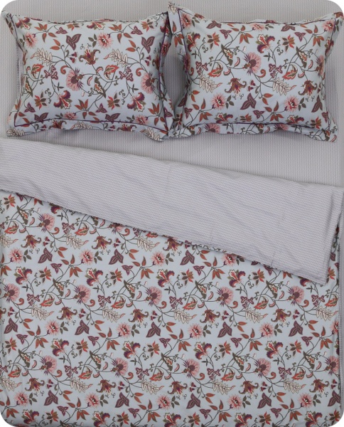 Комплект постельного белья Volongo 2 серый с рисунком Lameirinho 