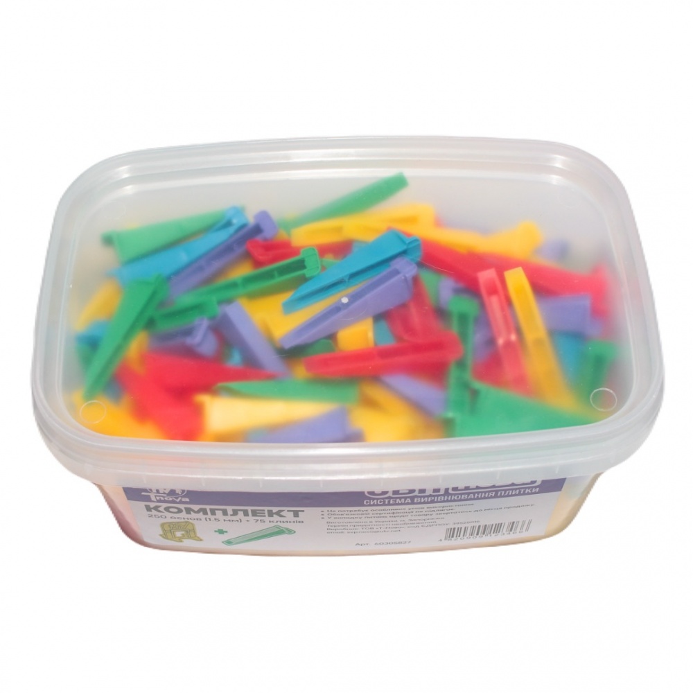 Набор СВП 1,5 мм 250 оснований /75 клиньев шт. 1,5 мм 250 шт./уп