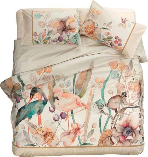 Комплект постельного белья Premiere семейный бежево-желтый Gabel 