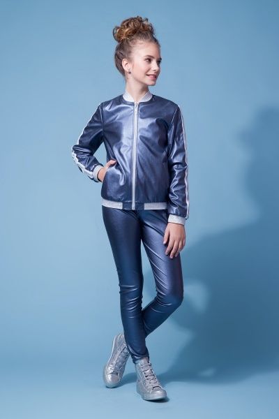 Бомбер Zironka р.122 синій металік 48-9003-3 