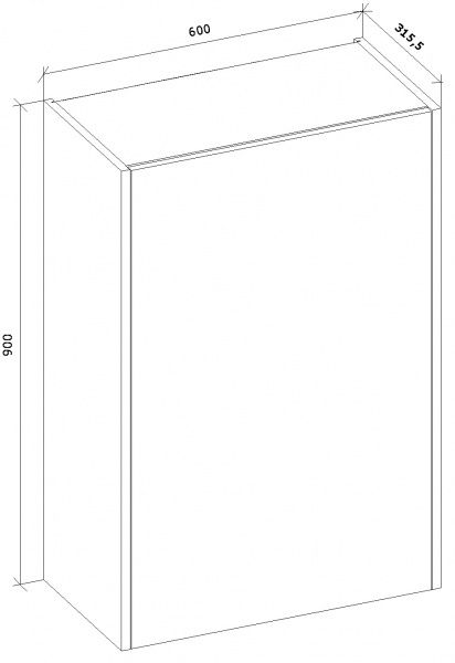 Шкаф верхний под вытяжку МС Идея Лофт ВВ 60/90/31,6 бетон Грейд