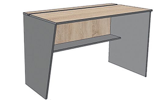 Стол письменный МФ МОДЕРН Элемент Фила 1200х700х600 дуб сонома/антрацит 