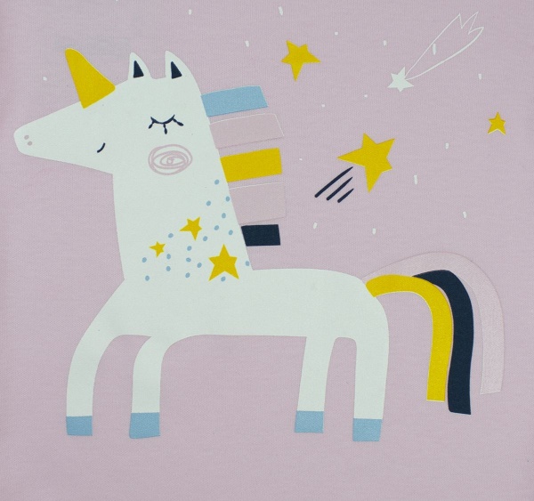 Пижама детская для девочки Luna Kids Единорог р.98-104 розовый 