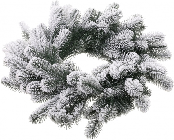 Венок новогодний литой Ковалевский заснеженный d540 мм ВЛКЗасніжений 