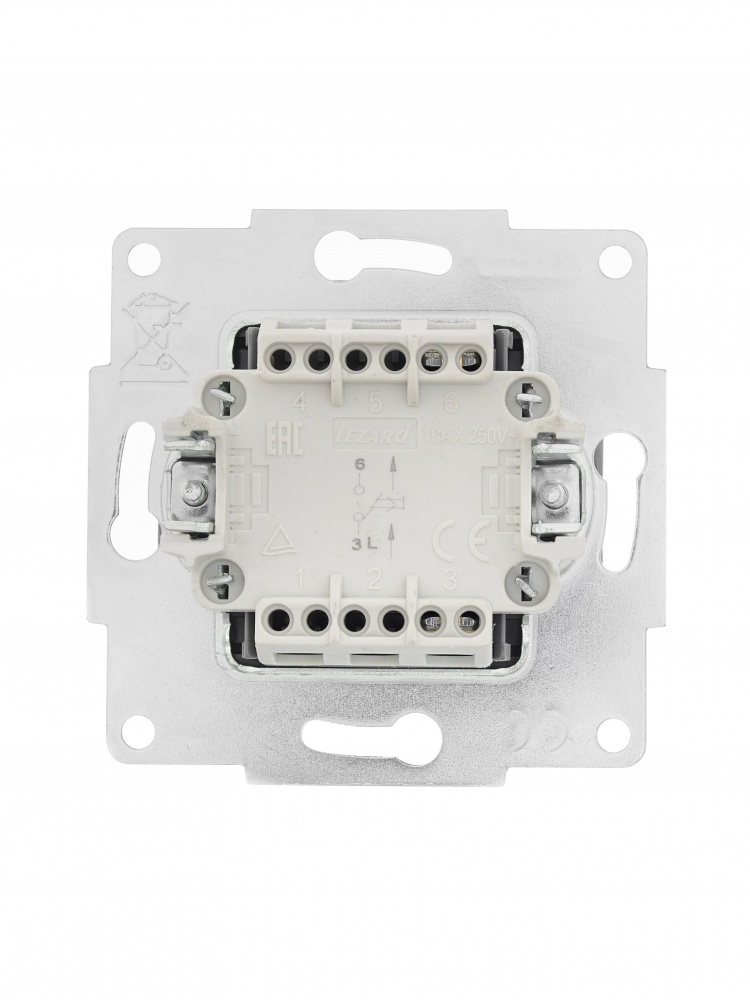 Кнопка звонка Lezard Vesna серый 742-3588-103