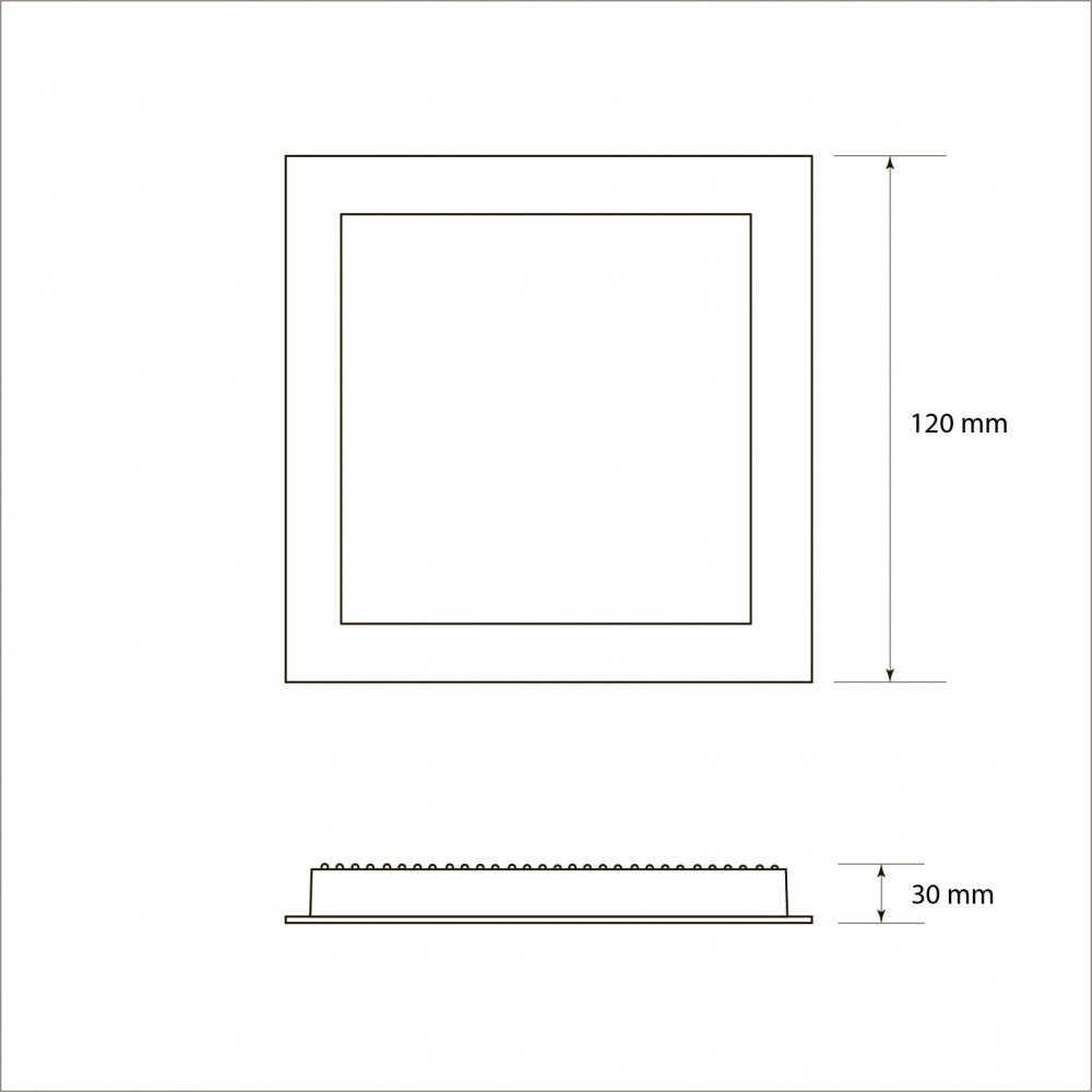 Светильник светодиодный встраиваемый SDAL-S 10 Вт 4500 К черный