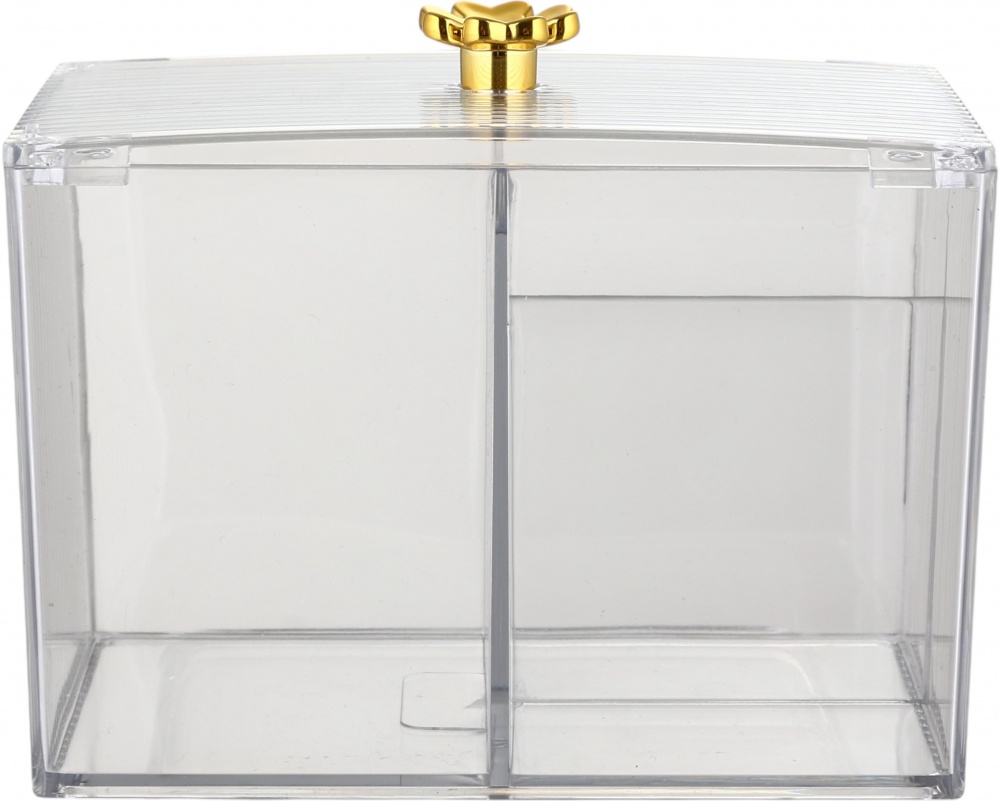 Органайзер Sensio для ватних виробів з кришкою 2 секції 13,6х8,9х10,7 см прозорий