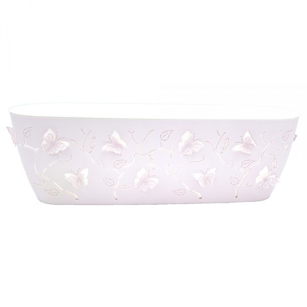 Горщик пластиковий Alyaplastik балконний 3D NO:2 прямокутний 7,3 л рожевий 