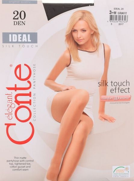 Колготки Conte IDEAL 20 den Grafit р. 3 сірий 