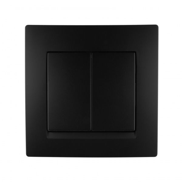 Вимикач двоклавішний UP! (Underprice) One Plus без підсвітки 10 А 250В антрацит 706-4242-101