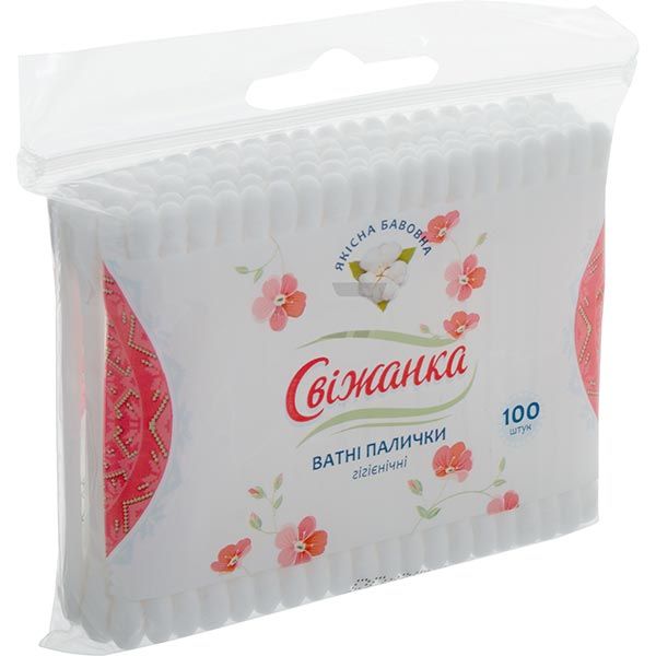 Ватні палички Свіжанка 100 шт. (м'яка)