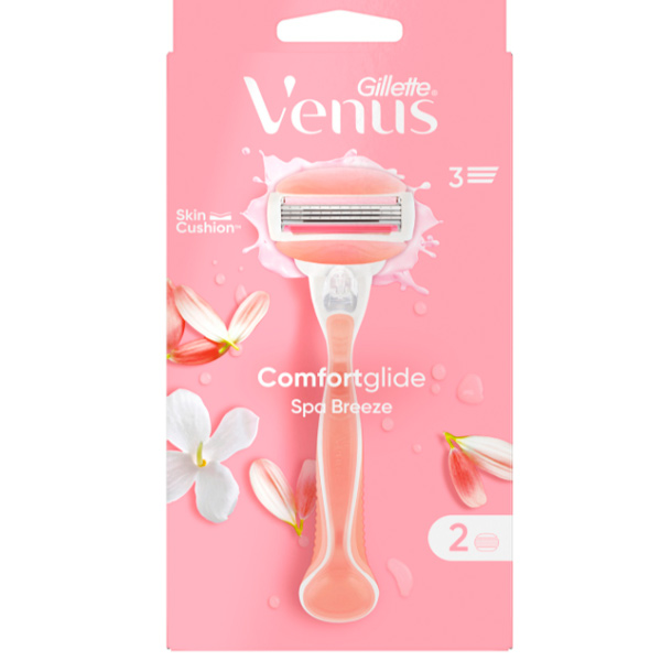 Станок для бритья Gillette Venus Comfortglide Spa Breeze с 2 сменными картриджами 1 шт.