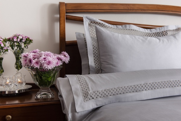 Комплект постельного белья Veronica Lace 2 серый Gul Guler 