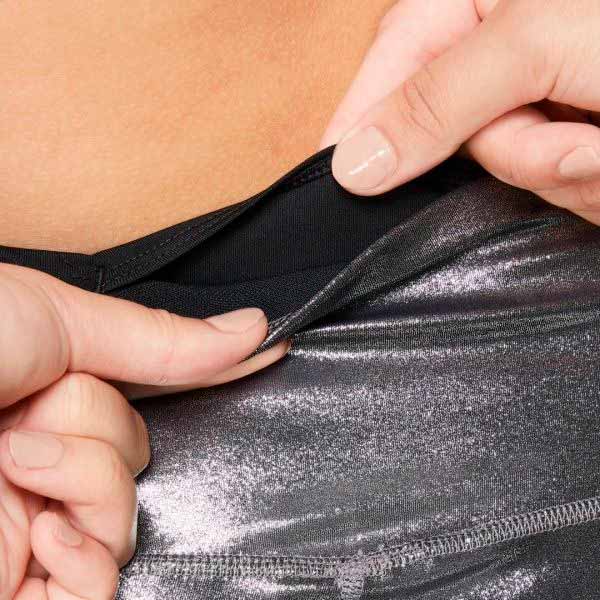 Лосины Nike W ONE TGT 7/8 ICNCLSH SHM CU6030-010 XS черный