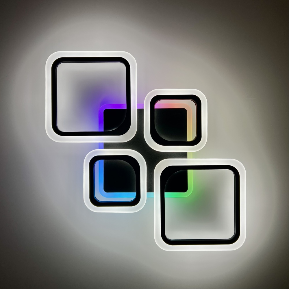 Люстра світлодіодна Luminaria 90 Вт LED-модуль чорний OVAL RGB 90W 5S BLACK