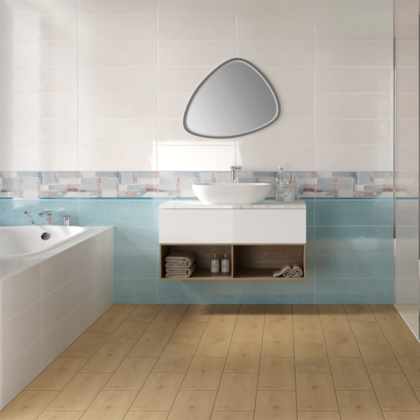 Плитка Cersanit Саміра біла структурна 20x60 