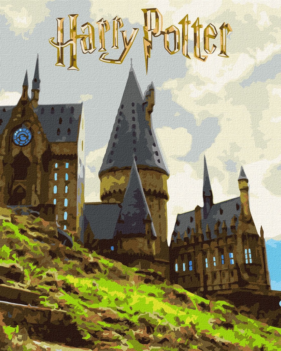 Картина за номерами Harry Potter: Пейзаж Гоґвортсу з фарбами металік ©Warner Bros. 40х50 см Ideyka — фото 1