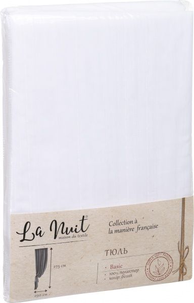 Тюль Stripe белый 290х275 см La Nuit